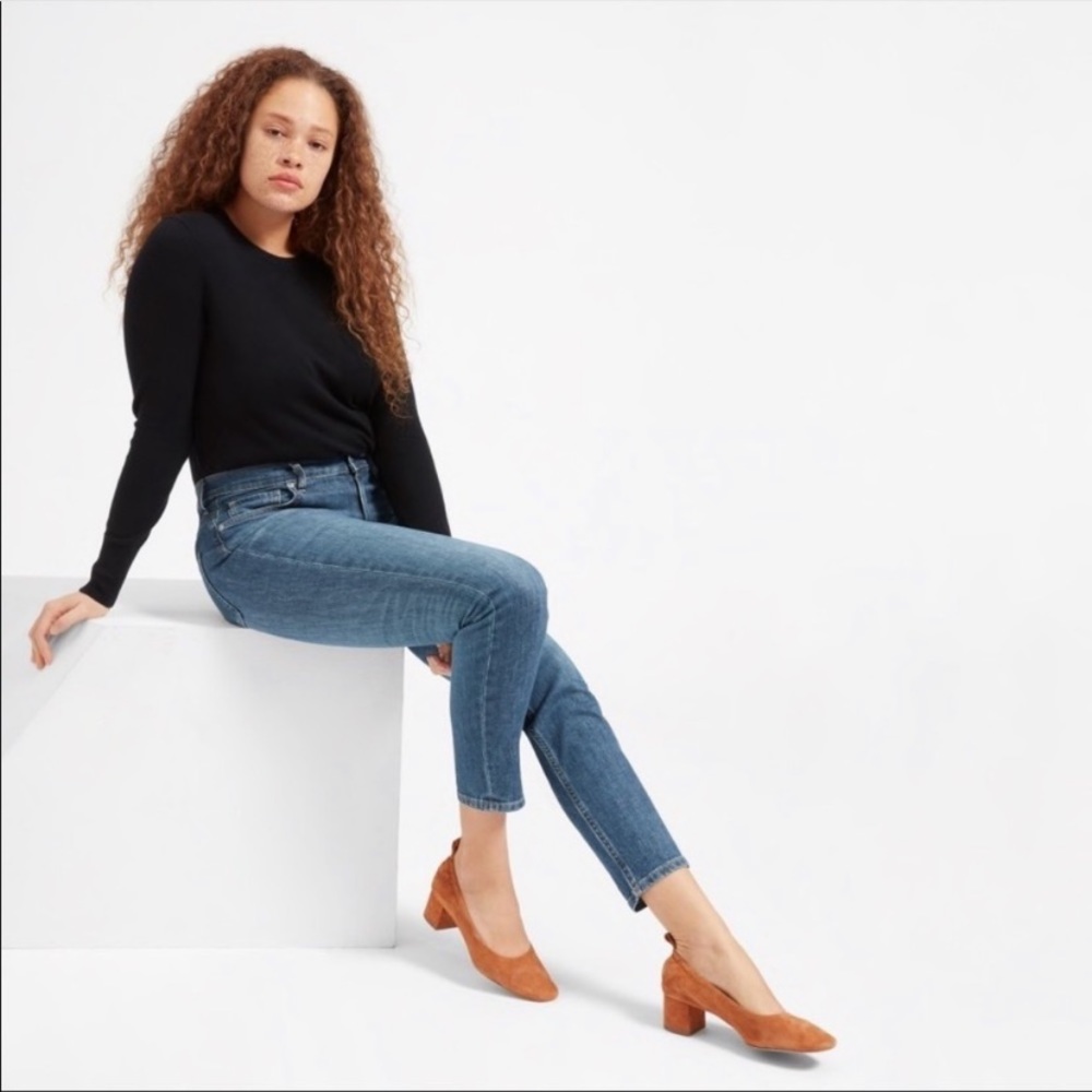 Everlane High Rise Skinny Jean Medium Wash 26 Ankle